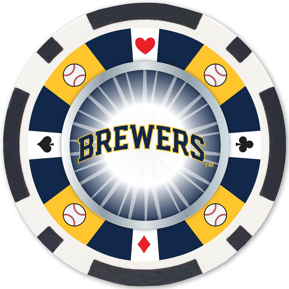 Milwaukee Brewers 100 Piece Poker Chips (ONLINE ORDER ONLY)