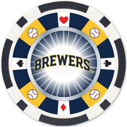 Milwaukee Brewers 100 Piece Poker Chips (ONLINE ORDER ONLY)