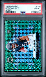Graded 2024 Panini Mosaic Rome Odunze #281 Green Rookie RC Football Card PSA 8 Near Mint (ONLINE ORDER ONLY)