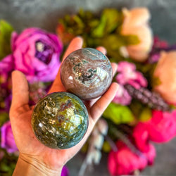 Ocean Jasper Spheres, Ethically Sourced Crystals (ONLINE ORDER ONLY)