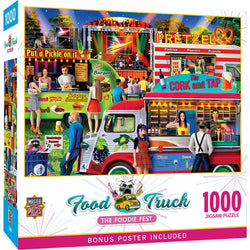 Food Truck Roundup - The Foodie Fest 1000 Piece Jigsaw Puzzle
