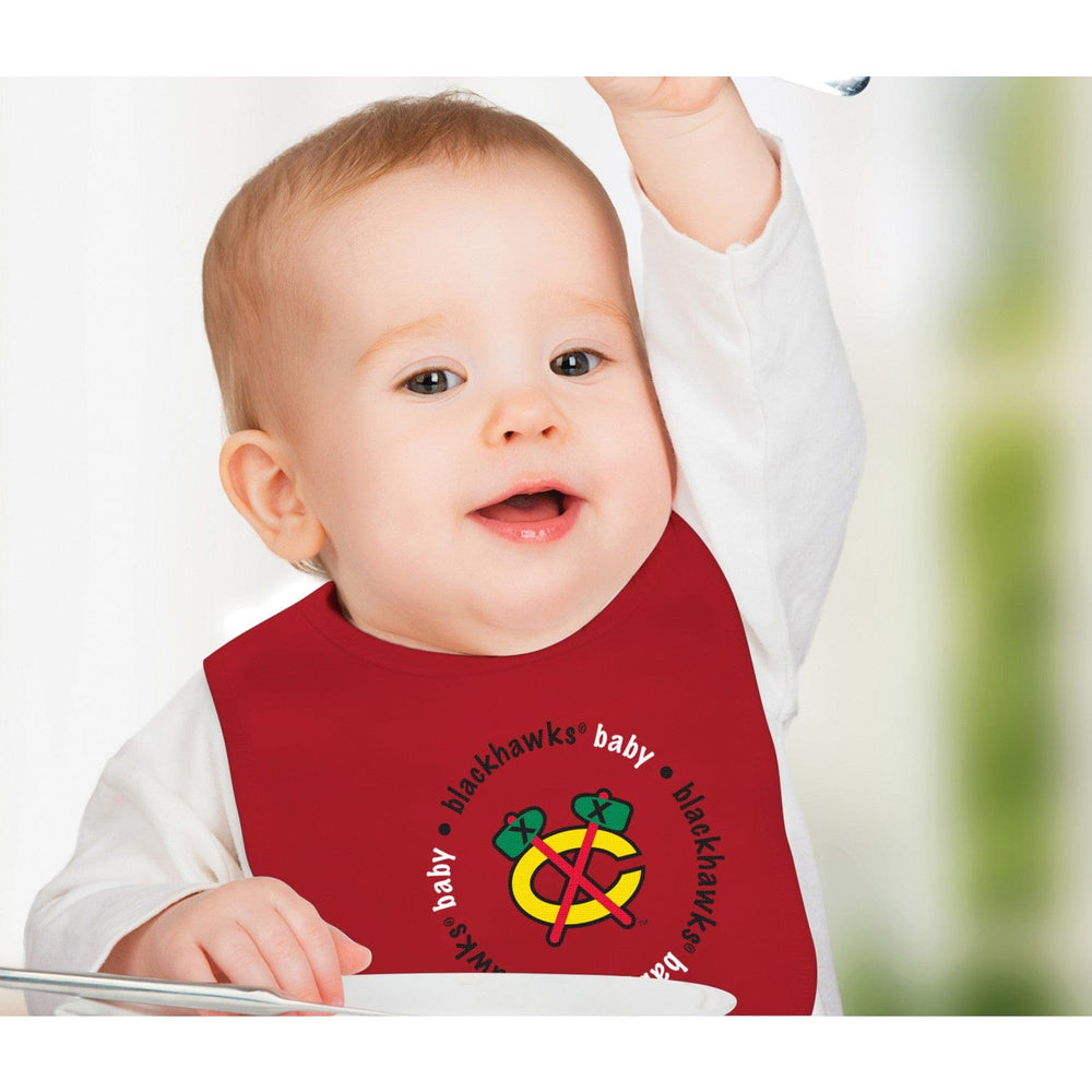 Chicago Blackhawks - Baby Bibs 2-Pack - Red & Black (ONLINE ORDER ONLY)