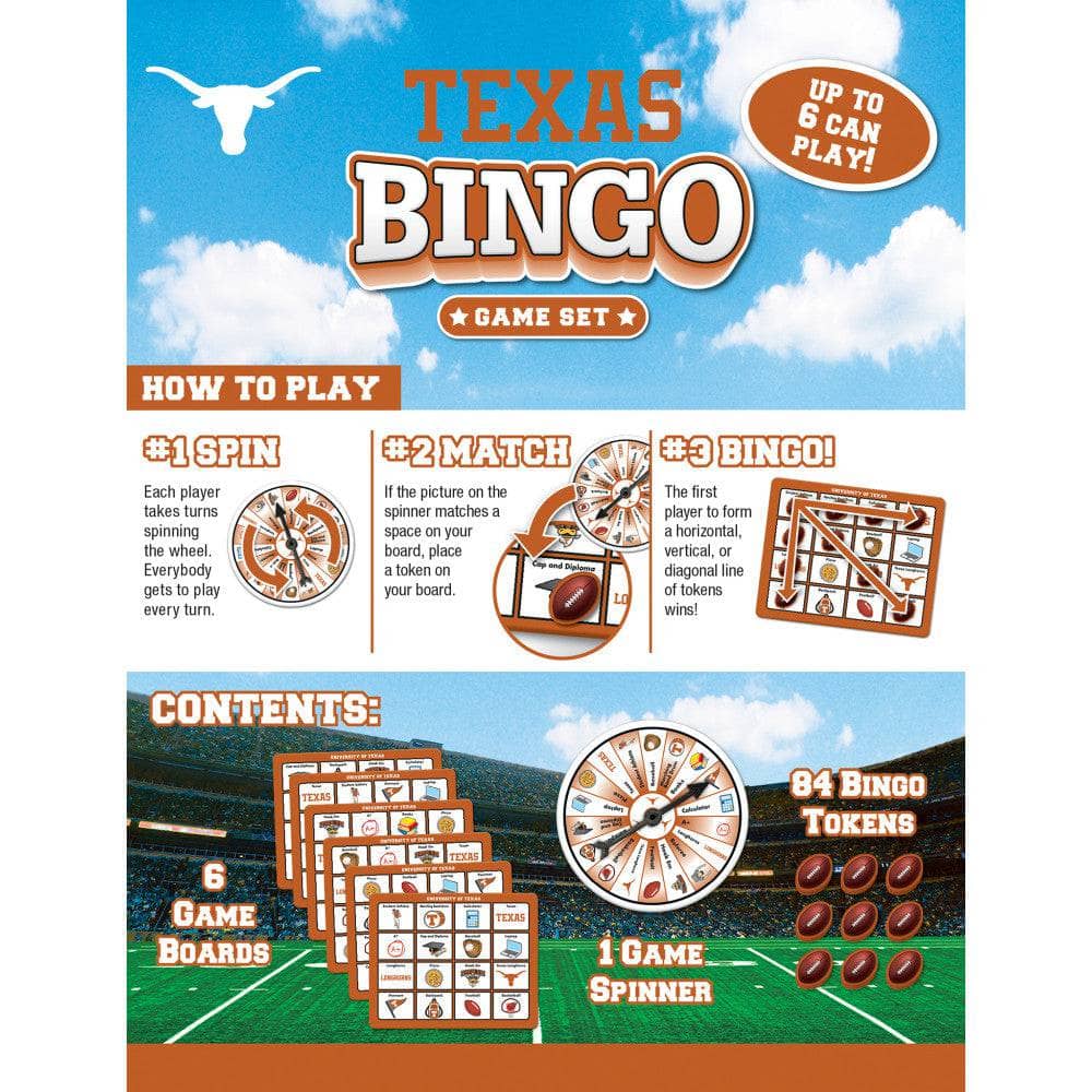Texas Longhorns NCAA Bingo Game (ONLINE ORDER ONLY)