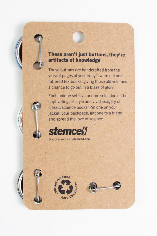 Old Science Books: Upcycled Buttons (ONLINE ORDER ONLY)