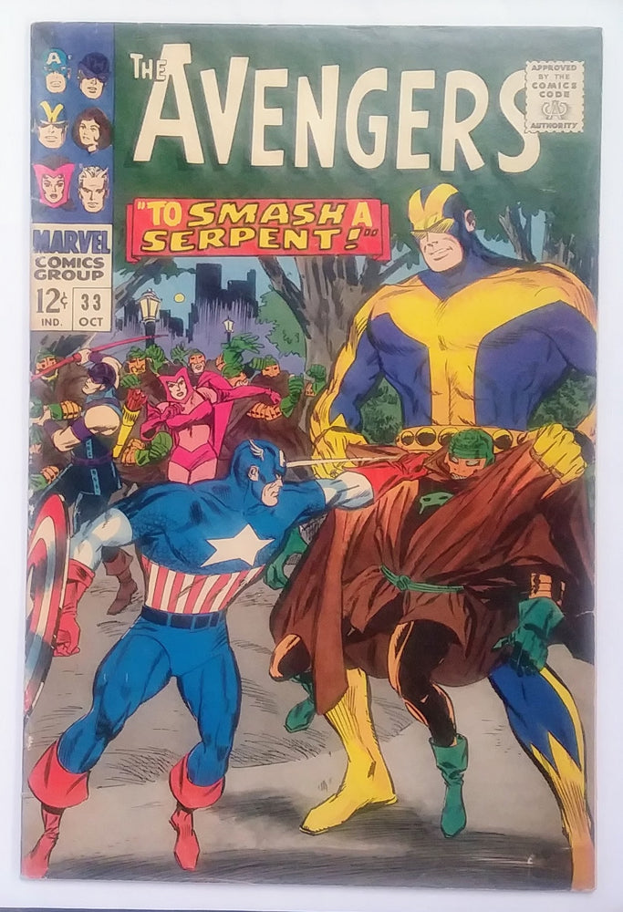 Avengers #033, Marvel Comics (October 1966, GD+) (ONLINE ORDER ONLY)