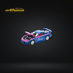 (Pre-Order) PopRace Mazda RX7 RE-AMEMIYA - Blue/Pink 1:64 (ONLINE ORDER ONLY)