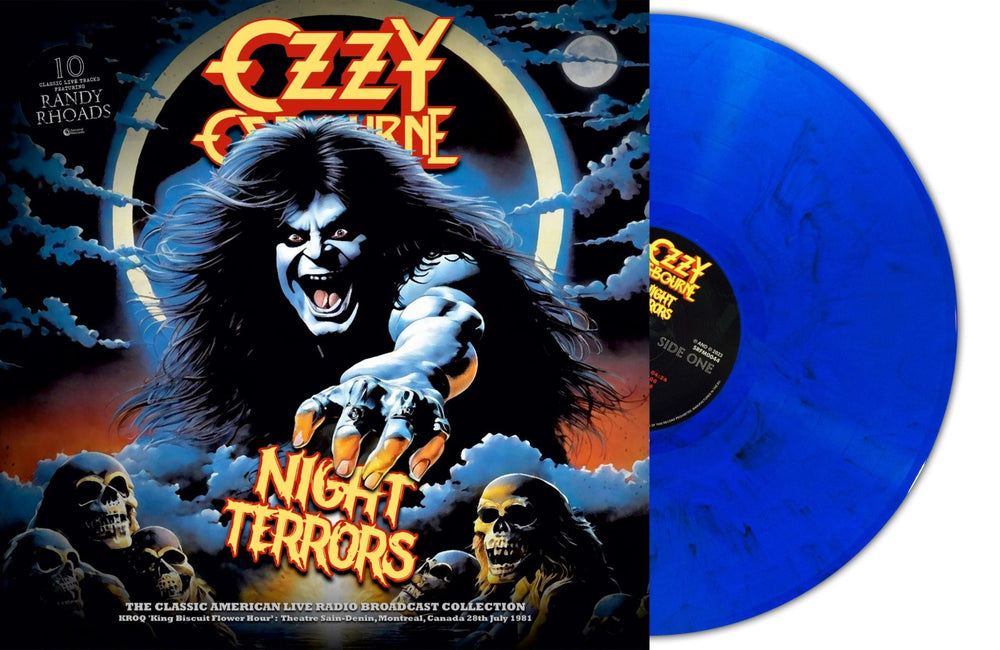 Ozzy Osbourne - Night Terrors (Blue Marble Vinyl) [Import] [Vinyl] (ONLINE ORDER ONLY)