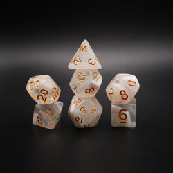 Lost Memories - 7 Piece DnD Dice Set | Acrylic RPG Gaming Dice (ONLINE ORDER ONLY)