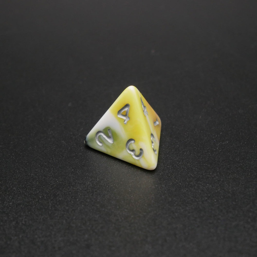Panic Abstraction - 7 Piece DnD Dice Set | Acrylic RPG Gaming Dice (ONLINE ORDER ONLY)
