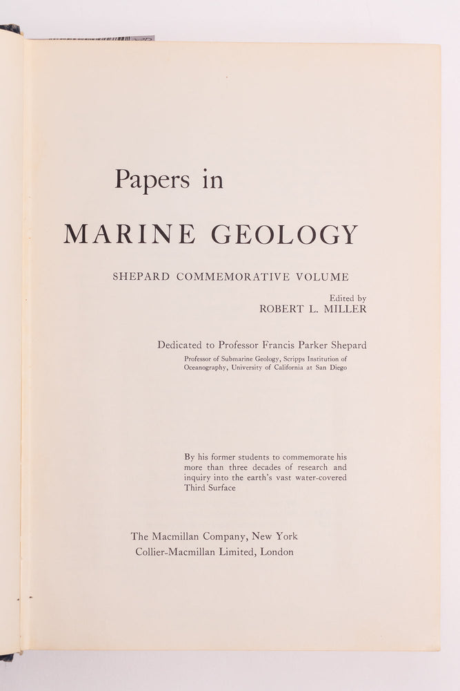 Papers in Marine Geology (ONLINE ORDER ONLY)