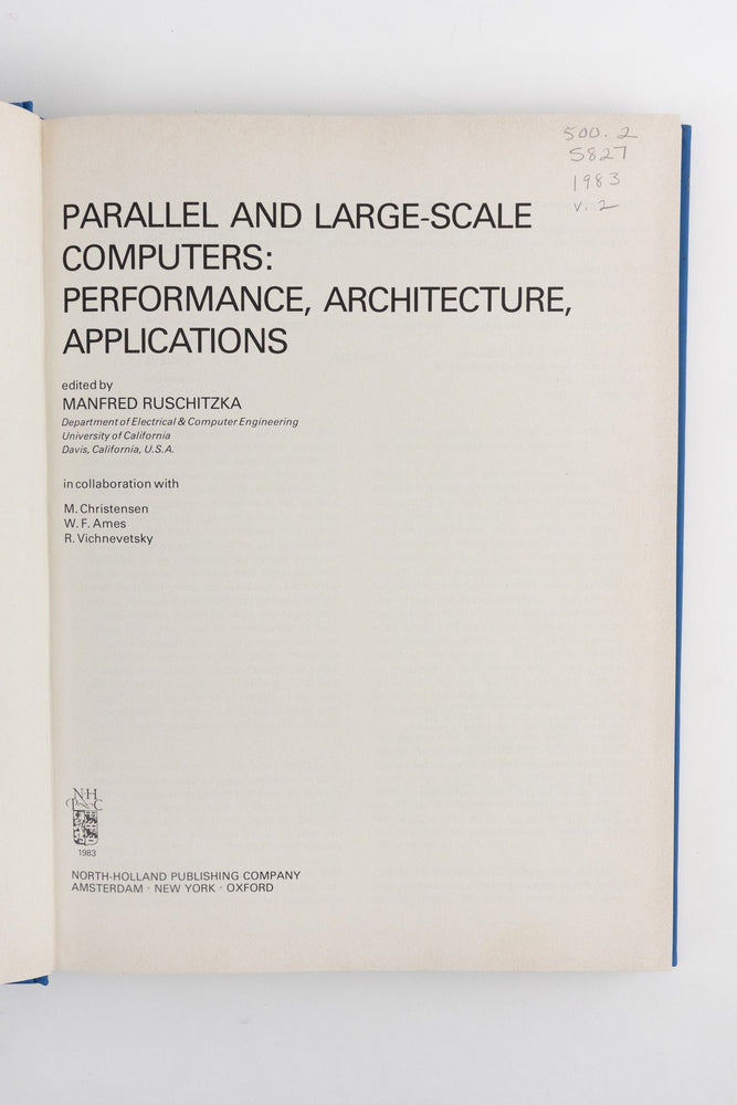 Parallel and Large Scale Computers (ONLINE ORDER ONLY)