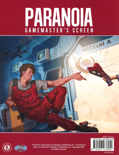 Paranoia Gamemaster's Screen (Online Only)