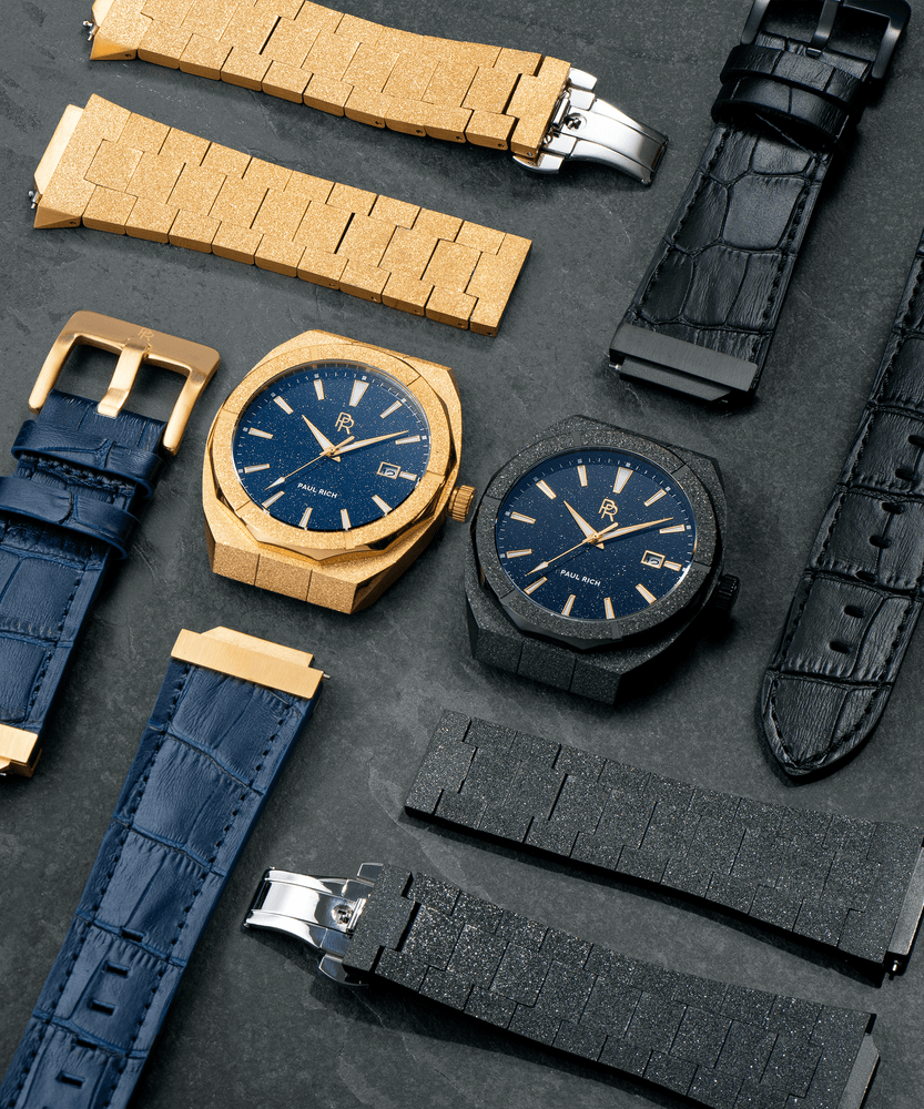 Star Dust I Frosted Black Watchband (Online Only)
