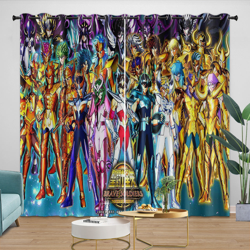 Saint Seiya Curtains Blackout Window Drapes Room Decoration (Online Order Only)