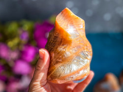 Peach Moonstone Crystal Flames (ONLINE ORDER ONLY)