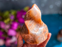 Peach Moonstone Crystal Flames (ONLINE ORDER ONLY)