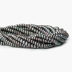 Peacock Center Drill Button Freshwater Pearl Strand (ONLINE ORDER ONLY)