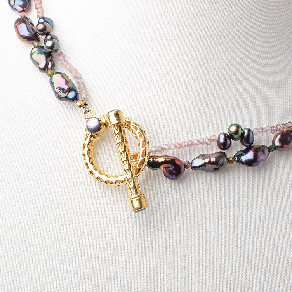 Peacock Pearl and Spinel Necklace (ONLINE ORDER ONLY)