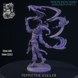 Pepino the Juggler – Harlequin Rogue – Resin Tabletop Miniature (ONLINE ORDER ONLY)
