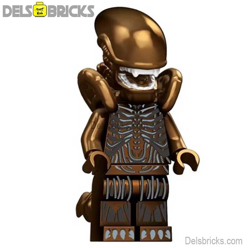 Alien Xenomorph metalic CopperLego Minifigures custom toys (ONLINE ORDER ONLY)