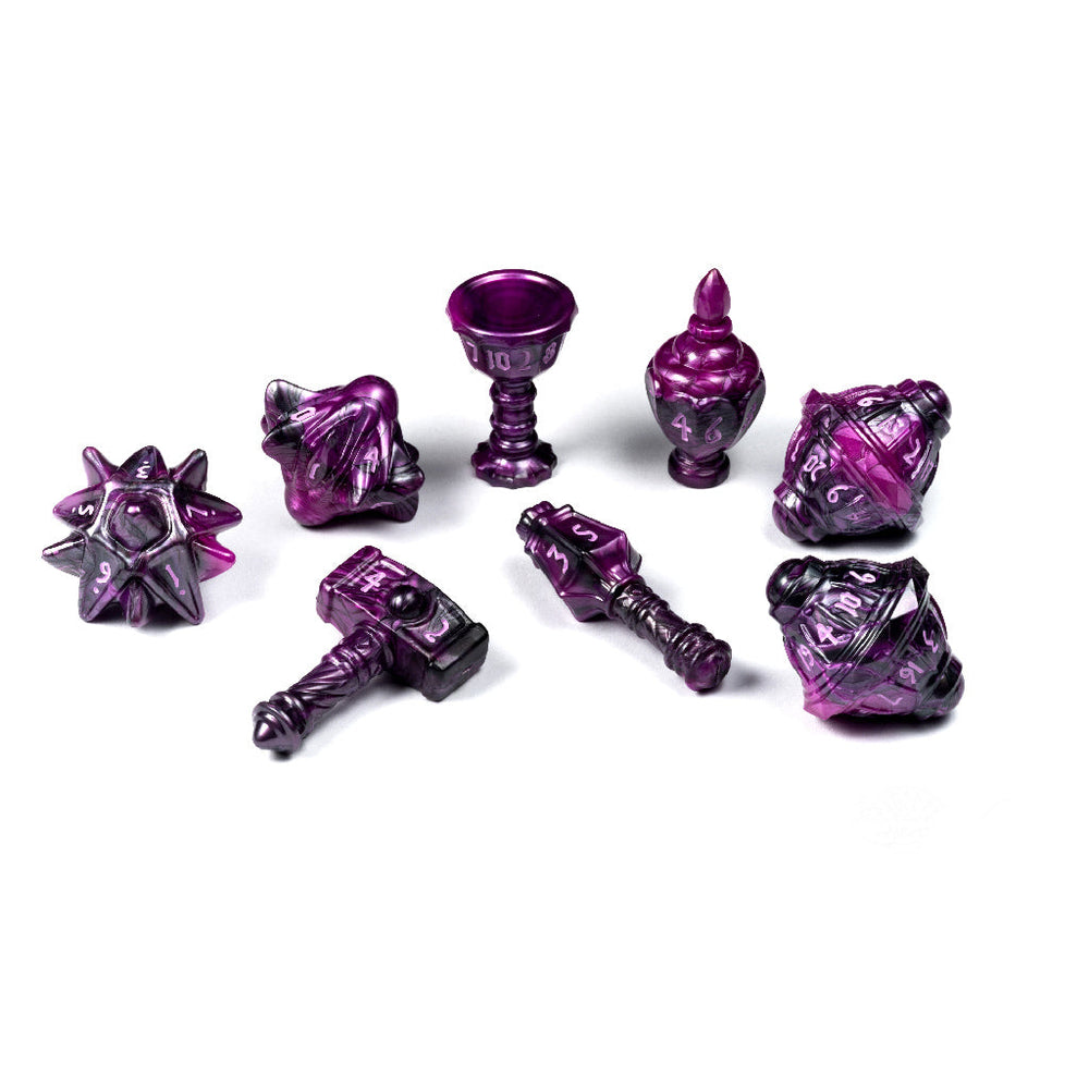 PolyHero Cleric 8 Dice Set - Vile Violet (ONLINE ORDER ONLY)