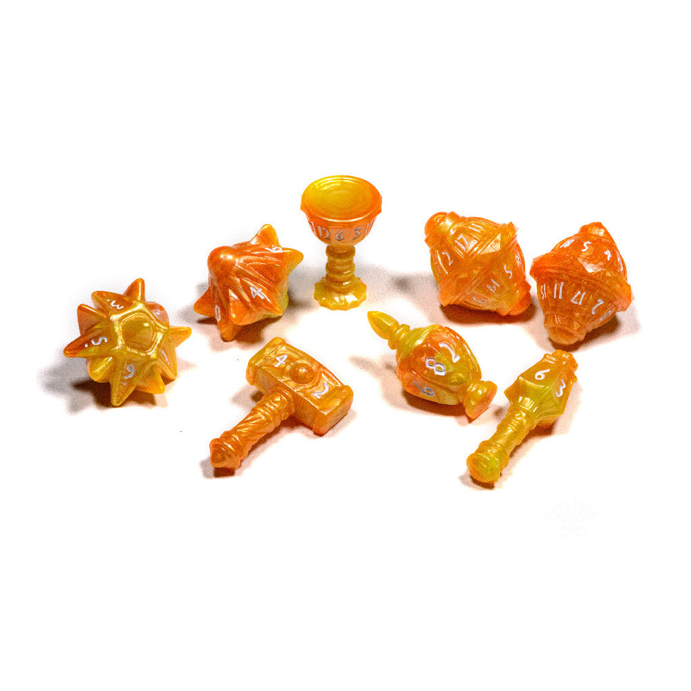 PolyHero Cleric 8 Dice Set - Set Sunstorm (ONLINE ORDER ONLY)