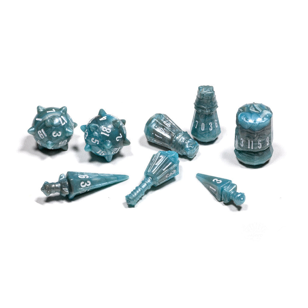 PolyHero Warrior 8 Dice Set - Stalwart Storm (ONLINE ORDER ONLY)