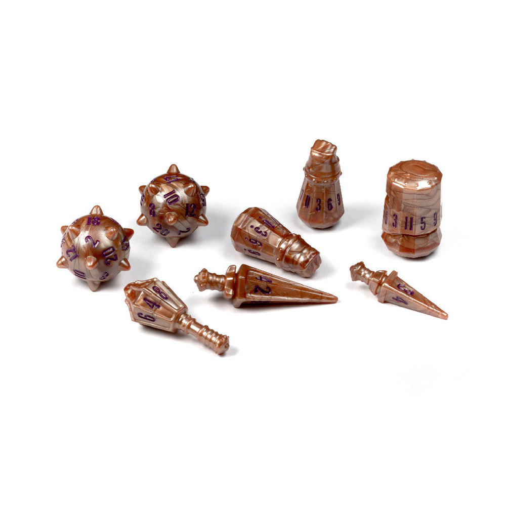 PolyHero Warrior 8 Dice Set - Imperial Bronze (ONLINE ORDER ONLY)