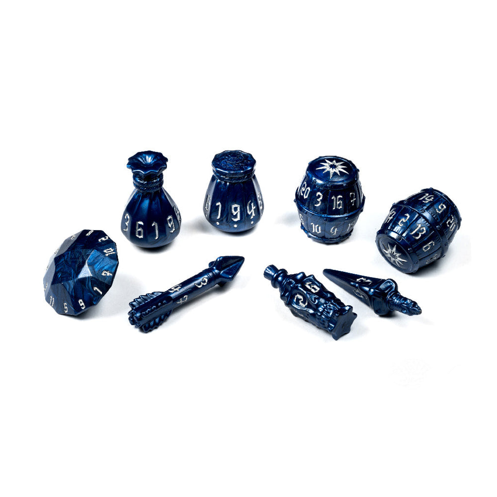 PolyHero Rogue 8 Dice Set - Midnight Blue (ONLINE ORDER ONLY)