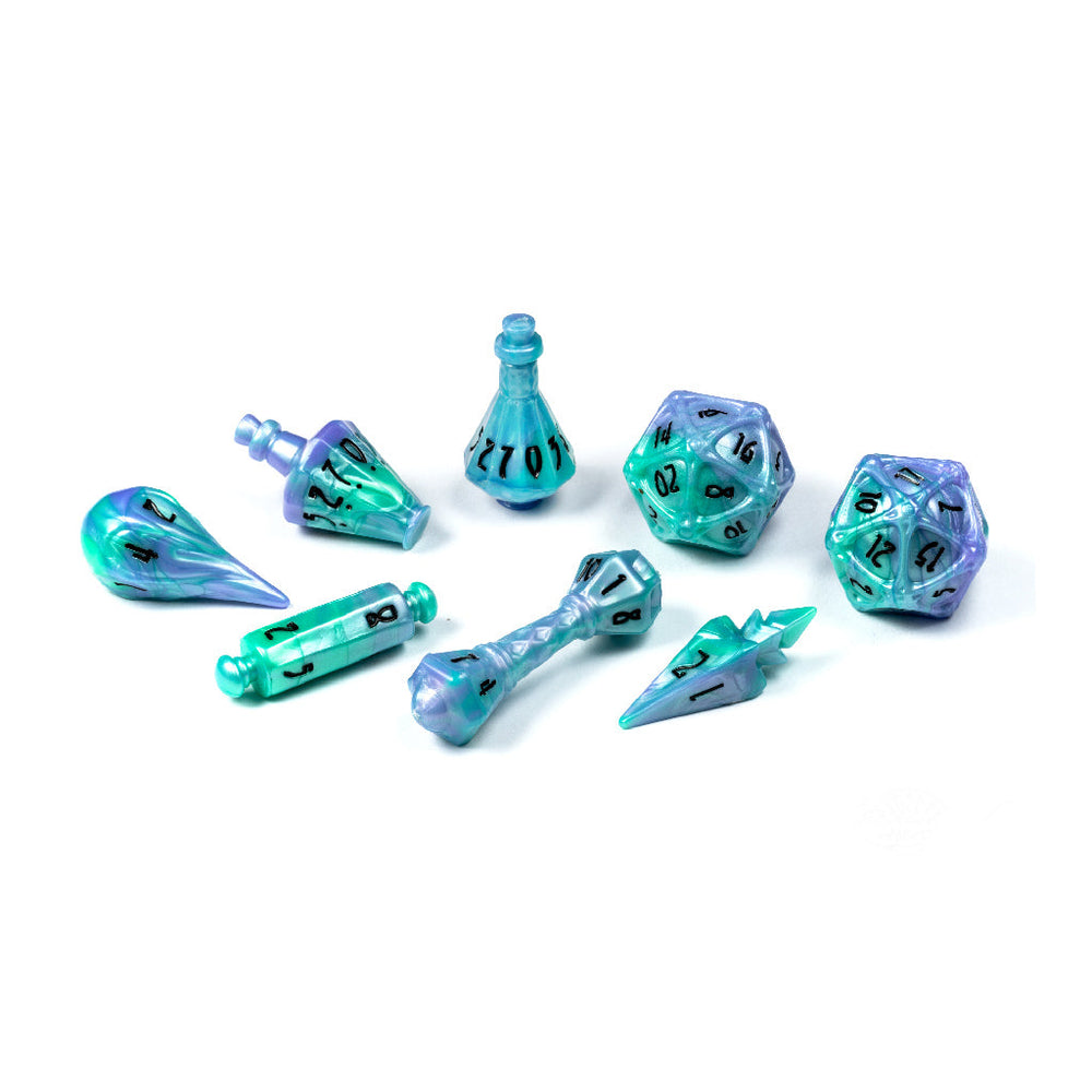 PolyHero Wizard 8 Dice Set - Aether Mist (ONLINE ORDER ONLY)
