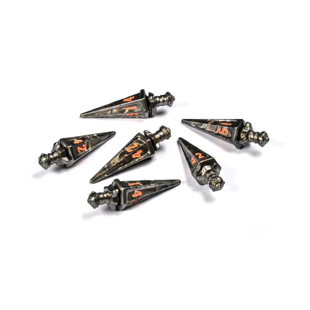 PolyHero 6d6 Warrior Swords - Steel (ONLINE ORDER ONLY)