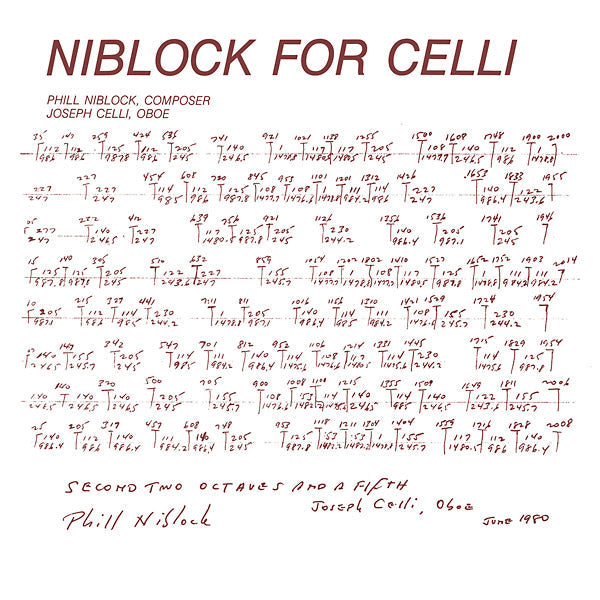 PHILL NIBLOCK - Niblock For Celli/Celli Plays Niblock [Vinyl] (ONLINE ORDER ONLY)