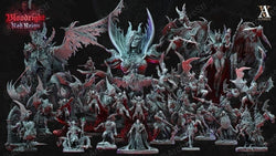 3D Printed Archvillain Games Bloodright Red Reign - Dire Bat Riders 28mm 32mm D&D (Online Only)