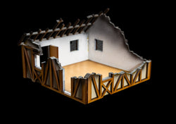 28mm Small Half Timber House  - 28MPNT550 (Assembled and Painted) (Online Order Only)