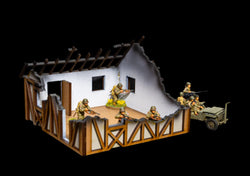 28mm Small Half Timber House  - 28MPNT550 (Assembled and Painted) (Online Order Only)