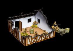 28mm Small Half Timber House  - 28MPNT550 (Assembled and Painted) (Online Order Only)