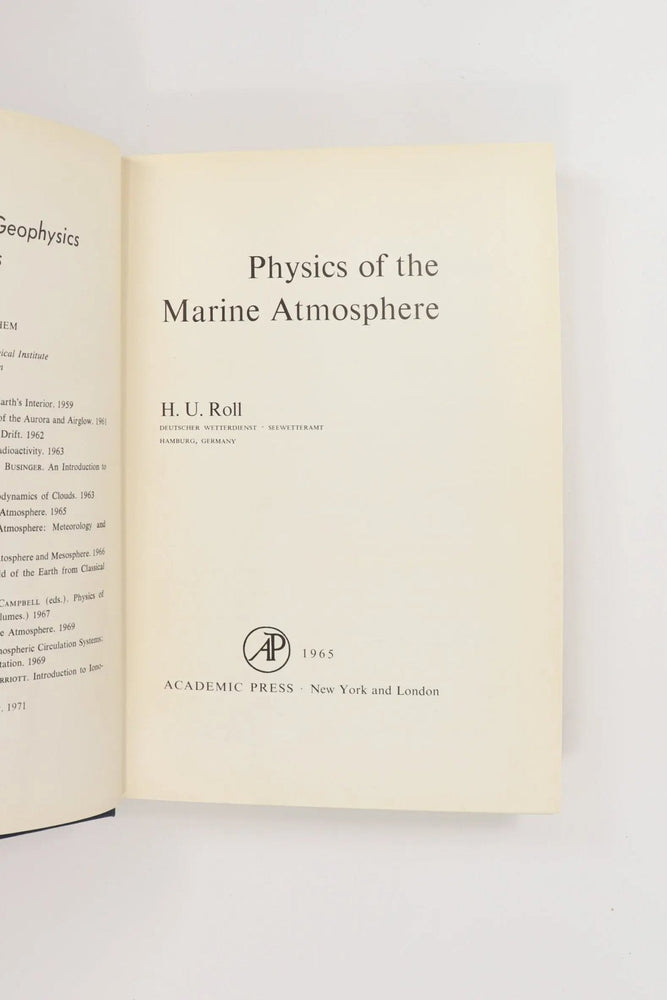 Physics of the Marine Atmosphere (ONLINE ORDER ONLY)