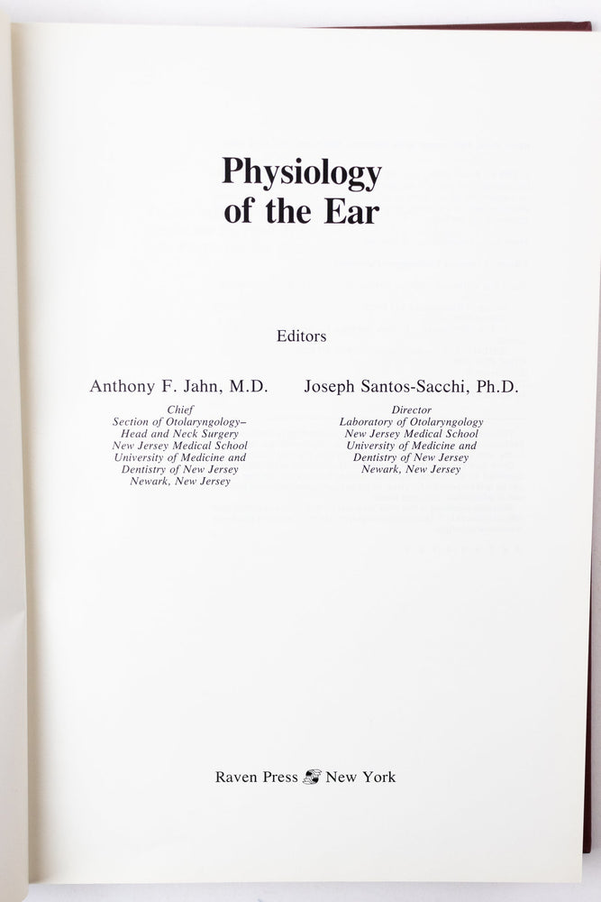 Physiology of the Ear (ONLINE ORDER ONLY)