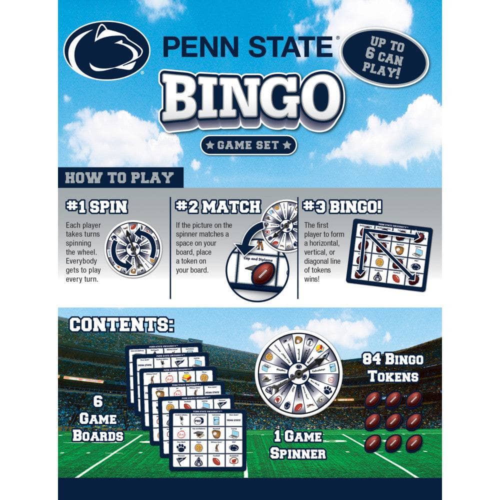 Penn State Nittany Lions NCAA Bingo Game (ONLINE ORDER ONLY)