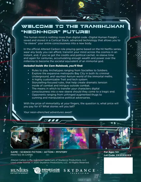 Altered Carbon - RPG (Online Order Only)