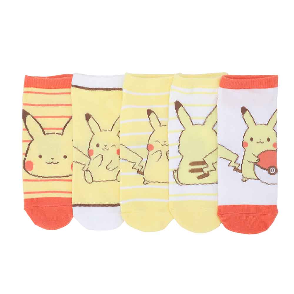 Pikachu Pokemon Unisex Ankle Socks 5-Pack (Online Order Only)