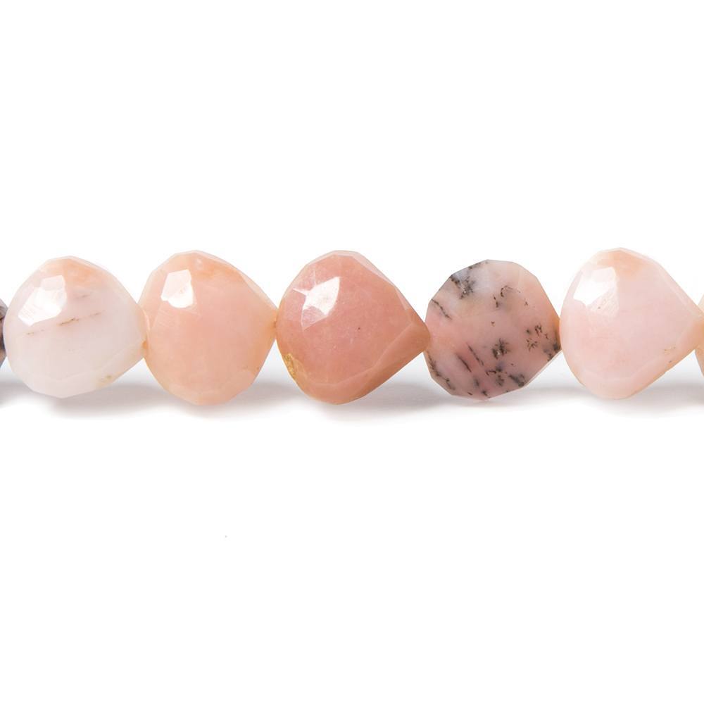 Pink Peruvian Opal Beads Straight Drill Heart (ONLINE ORDER ONLY)