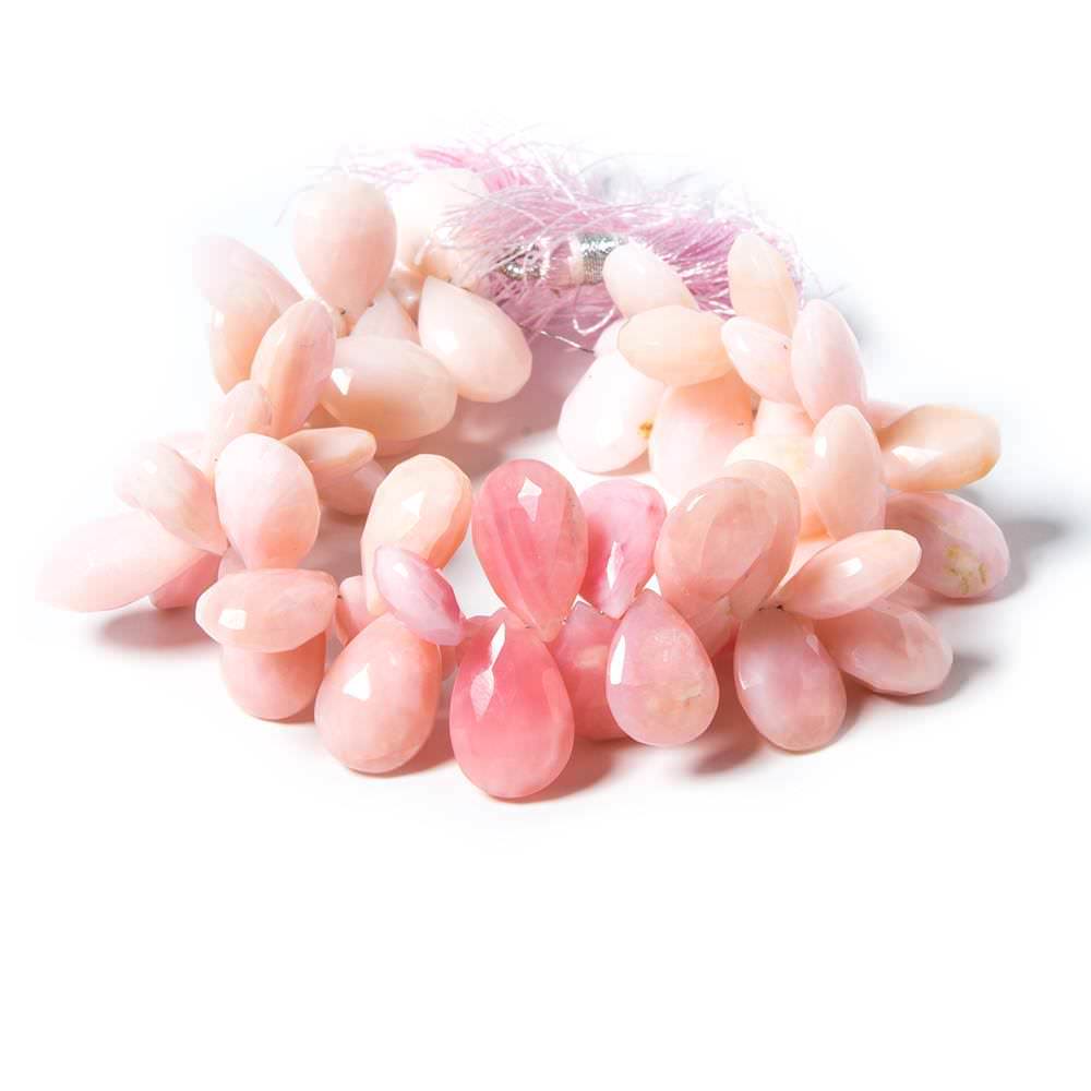 14x10-16x10mm Pink Peruvian Opal Faceted Pear Beads 8 inch 56 pieces (ONLINE ORDER ONLY)