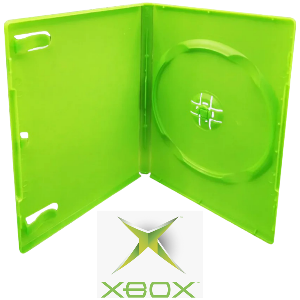 XBOX Green Video Game Replacement Shell Storage Case (Online Order Only)