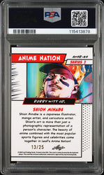 Graded 2025 Leaf Web Exclusives Bobby Witt Jr #42 Anime Nation Series 2 Red /25 Baseball Card PSA 9 Mint (ONLINE ORDER ONLY)
