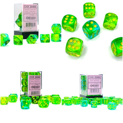 Gemini® Polyhedral Translucent Green-Teal/yellow 7-Die Set /16mm/12mm (Online Only)