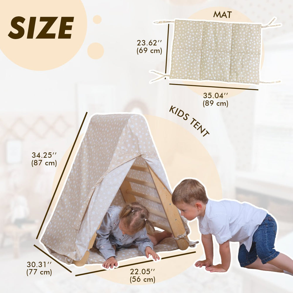 Play Tent Cover with Mat for Climbing Triangle Ladder (ONLINE ORDER ONLY)