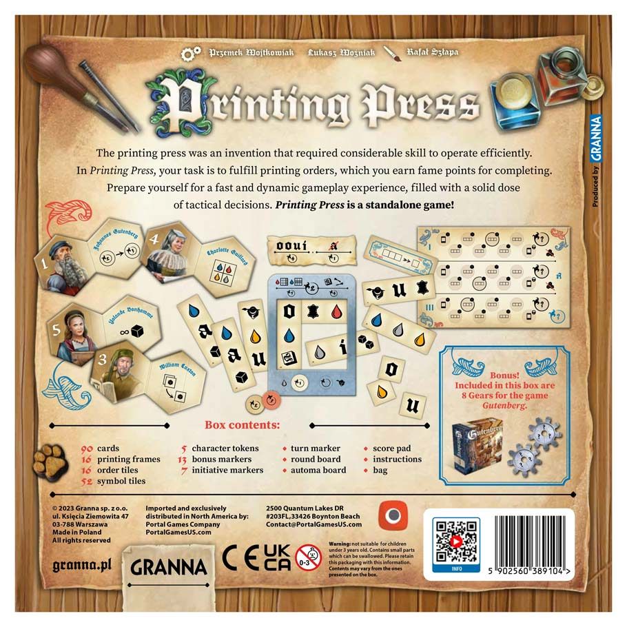 Printing Press (ONLINE ORDER ONLY)