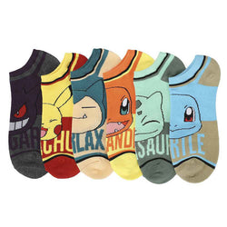 Pokemon Character Ankle Socks 6 Pair Set (Online Order Only)