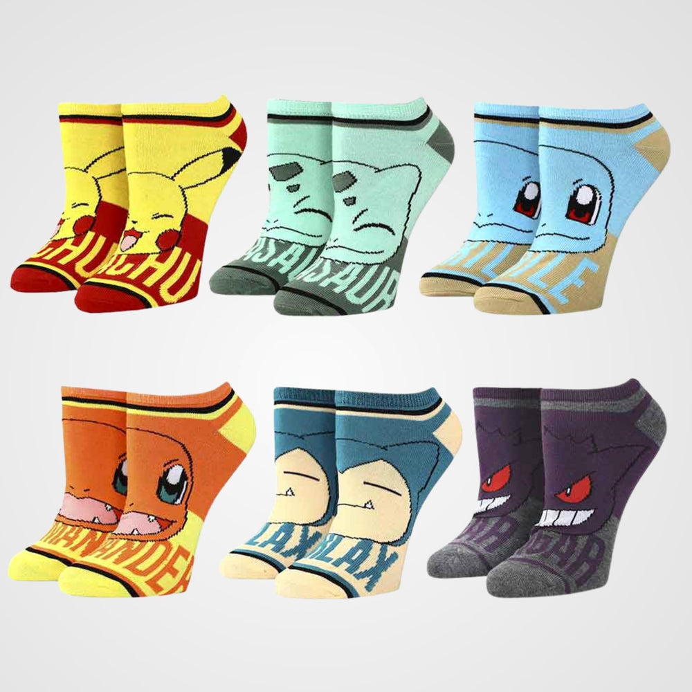 Pokemon Character Ankle Socks 6 Pair Set (Online Order Only)